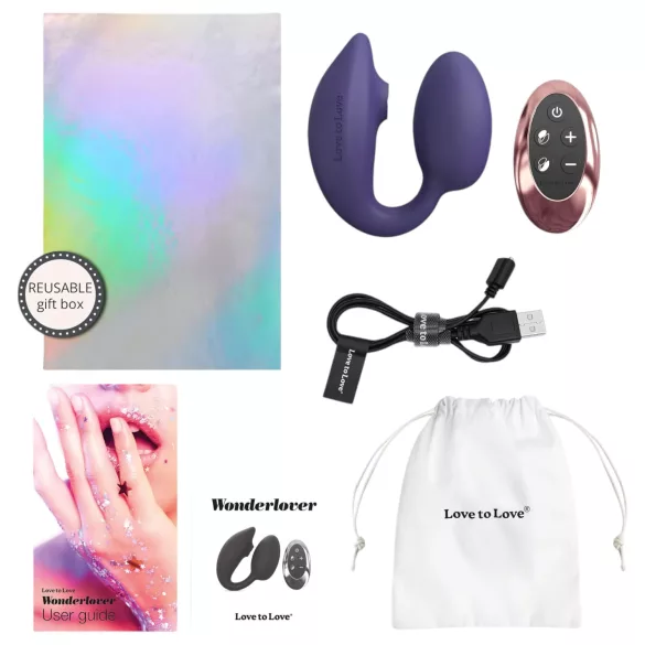 Love to Love Wonderlover - wibrator G-punktu i łechtaczki (ciemny fiolet)