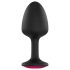 Dorcel - korek analny z różowym kryształem - czarny - Geisha Plug Ruby M