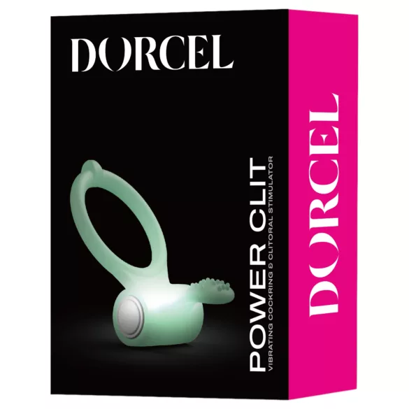 Dorcel - pierścień wibrujący na penisa - świecący w ciemności - biały