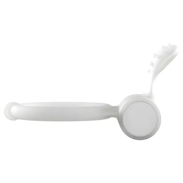 Dorcel - pierścień wibrujący na penisa - świecący w ciemności - biały