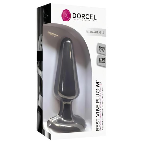 Dorcel Best Wibrator Plug M - akumulatorowy, analny wibrator (czarny)