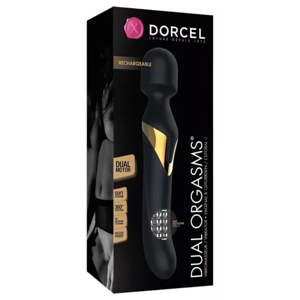 Dorcel - wibrator 2w1 z masażerem - czarny