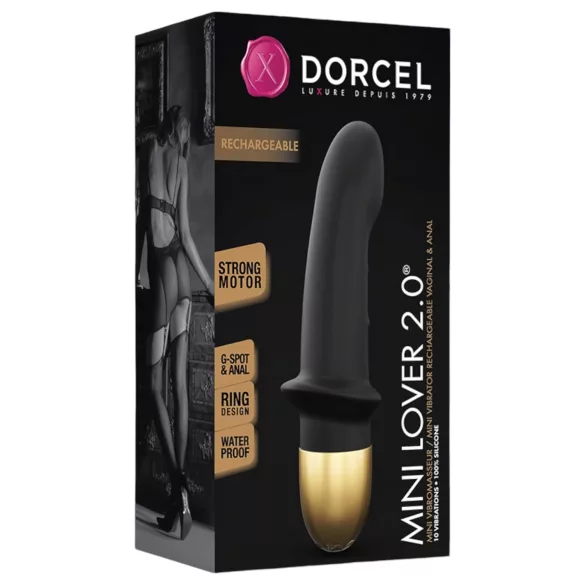 Dorcel Mini Lover 2.0 - akumulatorowy wibrator punktu G (czarno-złoty)