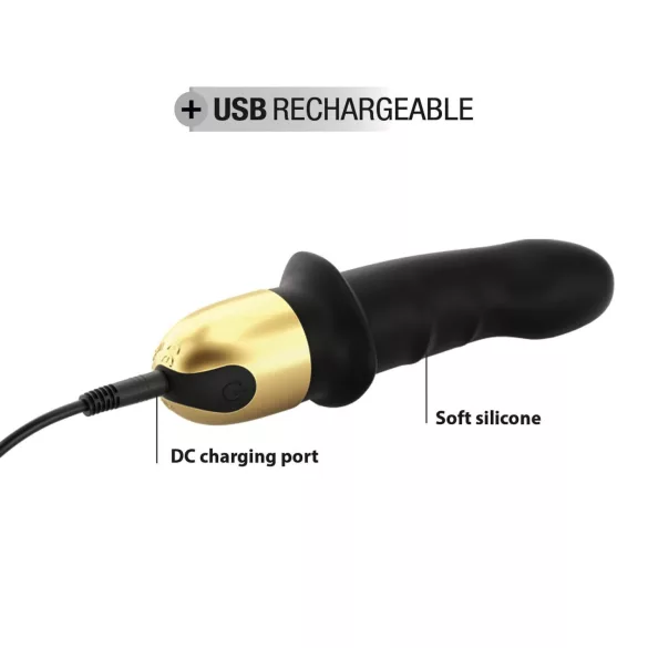 Dorcel Mini Lover 2.0 - akumulatorowy wibrator punktu G (czarno-złoty)