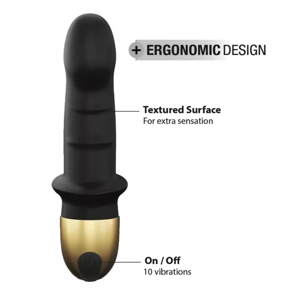 Dorcel Mini Lover 2.0 - akumulatorowy wibrator punktu G (czarno-złoty)