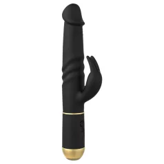  Dorcel - wibrator króliczek z funkcją posuwu i stymulatorem łechtaczki - czarny