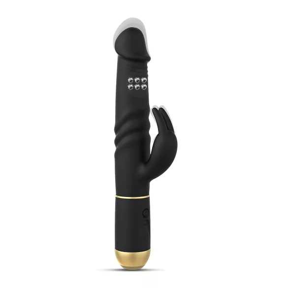 Dorcel - wibrator króliczek z funkcją posuwu i stymulatorem łechtaczki - czarny