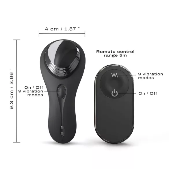 Dyskretna Wibracja Dorcel - akumulatorowy wibrator łechtaczkowy (czarny)