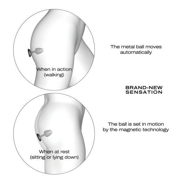 Dorcel - kulkowe, zdalnie sterowane analne wibrator M - (czarny)