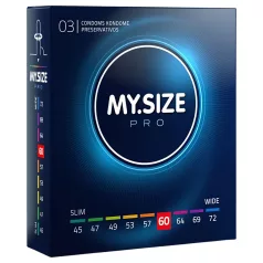   My.Size PRO - prezerwatywy o niestandardowym rozmiarze - 60 mm (3 szt.)