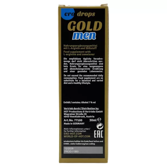 HOT ero Gold Men Spanish Fly - krople na zwiększenie pożądania dla mężczyzn (30 ml)