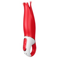   Satisfyer Power Flower - wibrator ładowany USB - wodoodporny - czerwony