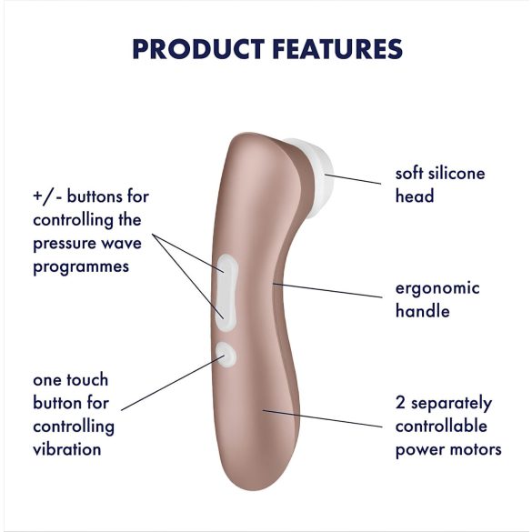 Satisfyer Pro 2+ - wibrator łechtaczkowy bezprzewodowy - brązowy