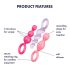 Satisfyer - zestaw korków analnych - 3 sztuki - silikon kolorowy
