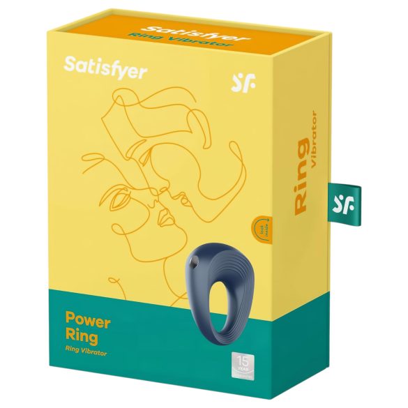 Satisfyer Power Ring - wibrujący pierścień na penisa wodoodporny szary
