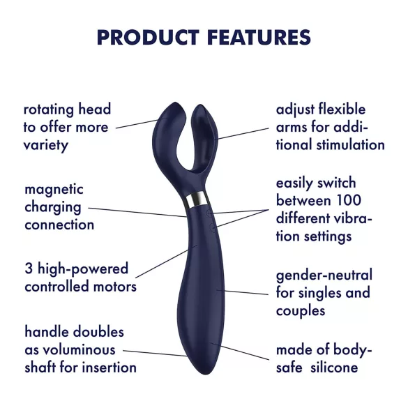 Satisfyer Endless Fun - wibrator dla par - wodoodporny, akumulator, niebieski