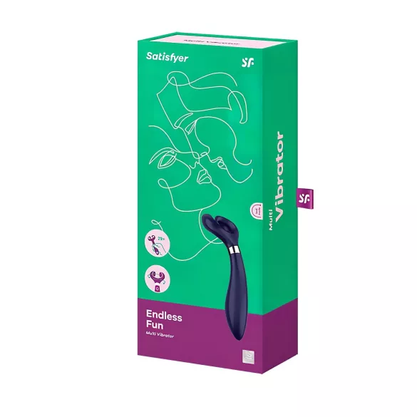 Satisfyer Endless Fun - wibrator dla par - wodoodporny, akumulator, niebieski