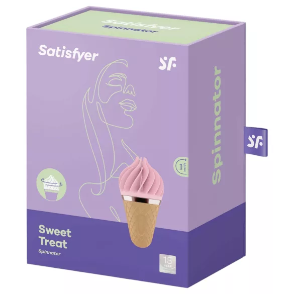 Satisfyer Sweet Treat - wibrator łechtaczkowy akumulatorowy, obrotowy (różowo-brązowy)