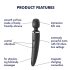 Satisfyer Wand-er Woman - wodoodporny masażer wibracyjny (czarny)