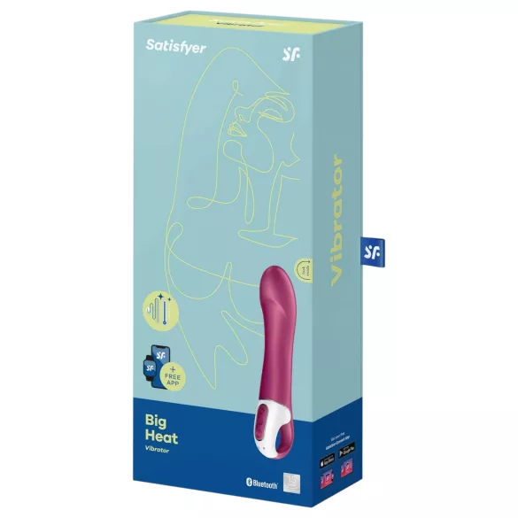 Satisfyer Big Heat - wibrator łechtaczkowo-punktu G z podgrzewaniem, akumulatorowy (czerwony)