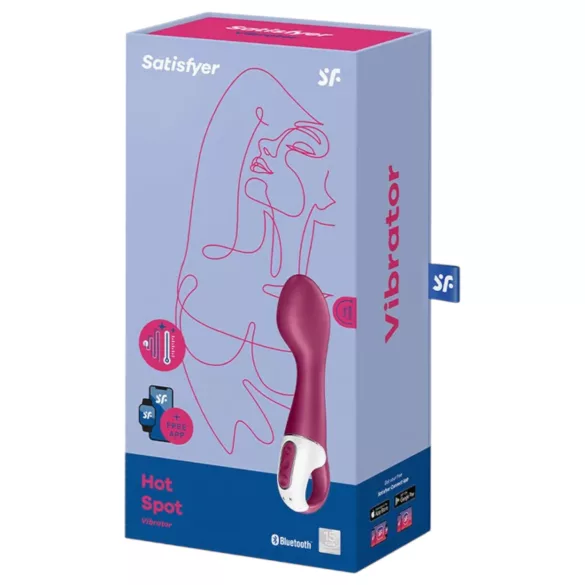 Satisfyer Hot Spot - wibrator do punktu G podgrzewany akumulatorowy czerwony