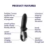 Satisfyer Hot Passion - Sterowany aplikacją rozgrzewający wibrator analny (czarny)