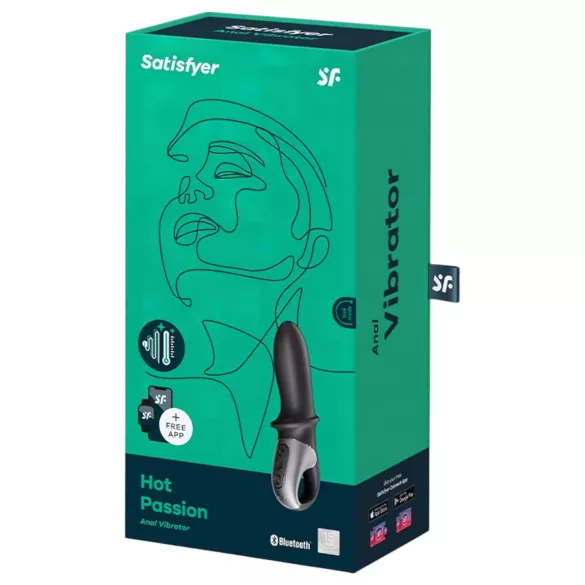 Satisfyer Hot Passion - Sterowany aplikacją rozgrzewający wibrator analny (czarny)
