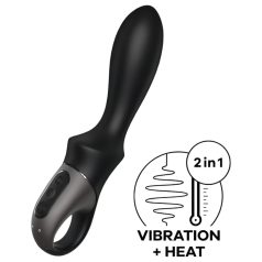   Satisfyer Heat Climax - wibrujący analny plug z podgrzewaniem - silikon czarny
