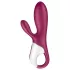 Satisfyer Hot Bunny - sterowany aplikacją, podgrzewany wibrator z ramionkiem łechtaczkowym (czerwony)