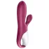 Satisfyer Hot Bunny - sterowany aplikacją, podgrzewany wibrator z ramionkiem łechtaczkowym (czerwony)