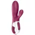 Satisfyer Hot Bunny - sterowany aplikacją, podgrzewany wibrator z ramionkiem łechtaczkowym (czerwony)