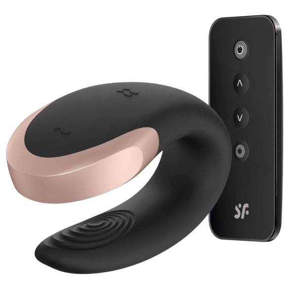 Satisfyer Double Love - inteligentny, radiowy wibrator dla par (czarny)