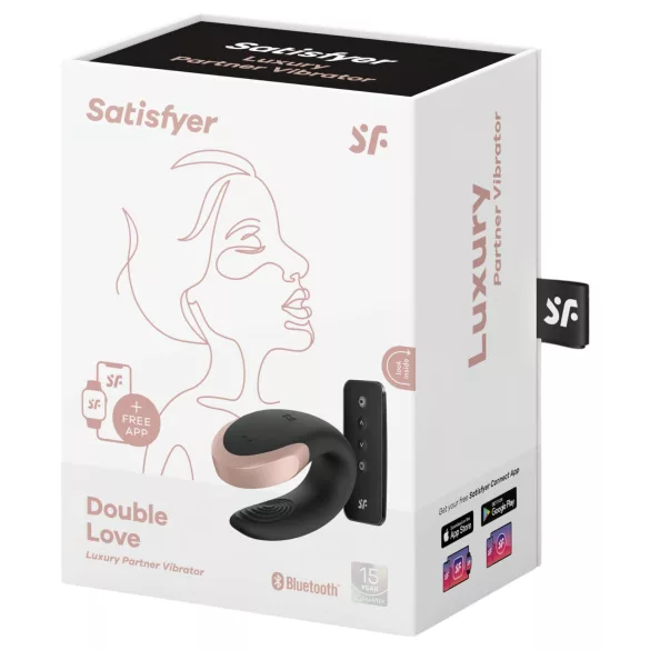Satisfyer Double Love - wibrator dla par sterowany aplikacją i pilotem (czarny)