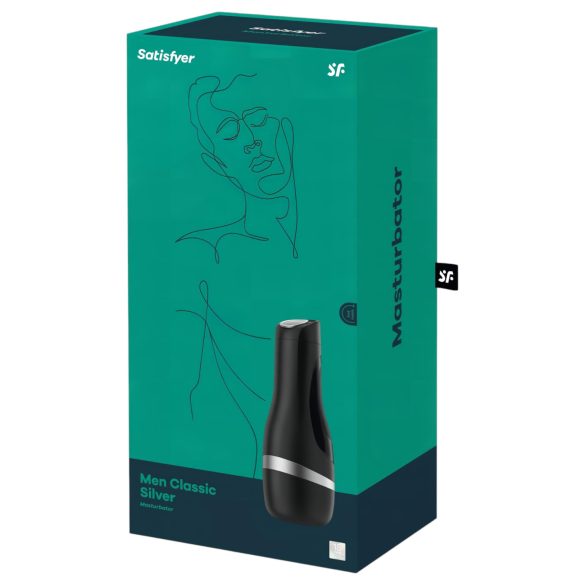 Satisfyer Men Classic - masturbator manualny z efektem ssania - srebrny
