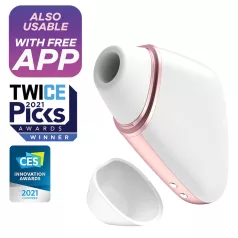   Satisfyer Love Triangle - sterowany aplikacją stymulator łechtaczki z falami powietrznymi (biały)