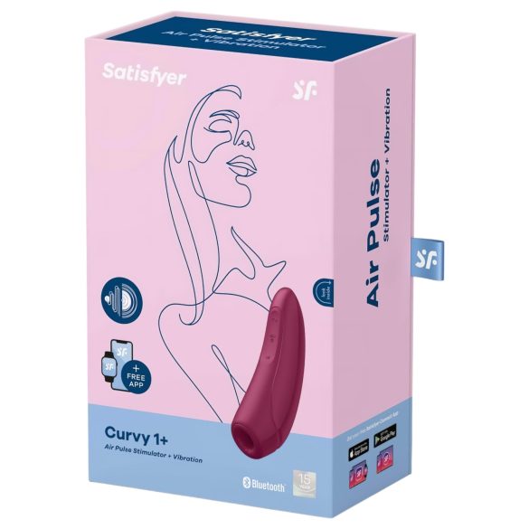Satisfyer Curvy 1+ - stymulator łechtaczki falami powietrza - czerwony