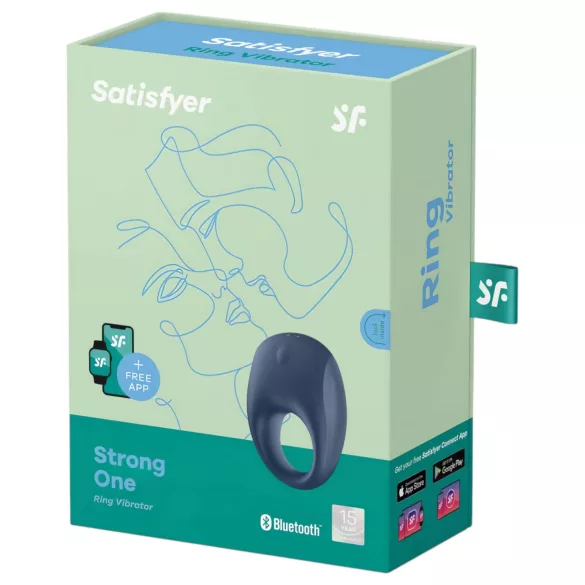Satisfyer Strong One - pierścień wibracyjny na penisa sterowany aplikacją, dla mężczyzn (niebieski)