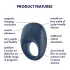 Satisfyer Strong One - pierścień wibracyjny na penisa sterowany aplikacją, dla mężczyzn (niebieski)