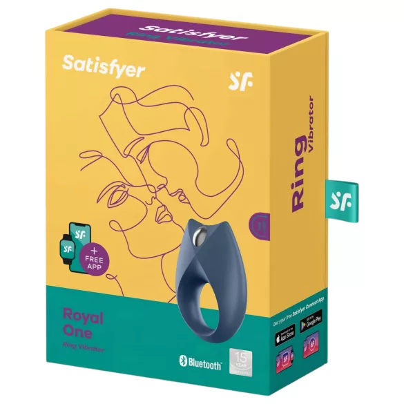 Satisfyer Royal One - pierścień wibracyjny na penisa sterowany aplikacją dla mężczyzn (niebieski)