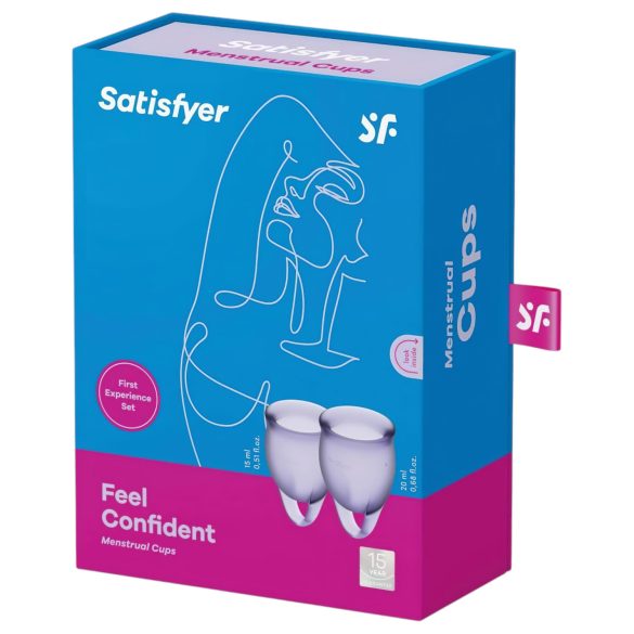 Satisfyer Feel Confident - zestaw kubeczków menstruacyjnych - fioletowy
