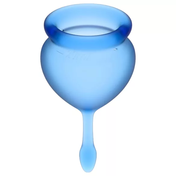 Satisfyer Feel Good - silikonowy zestaw kubeczków menstruacyjnych (niebieski, 2 szt.)