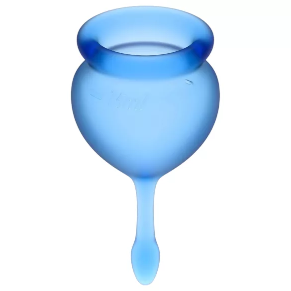 Satisfyer Feel Good - silikonowy zestaw kubeczków menstruacyjnych (niebieski, 2 szt.)