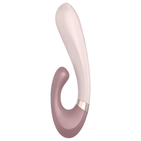 Satisfyer Heat Wave - wibrator z ramieniem ogrzewany - silikon beżowy