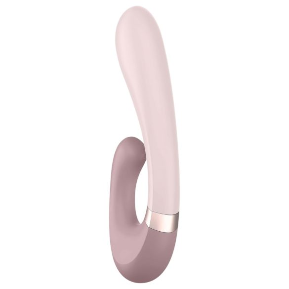 Satisfyer Heat Wave - wibrator z ramieniem ogrzewany - silikon beżowy