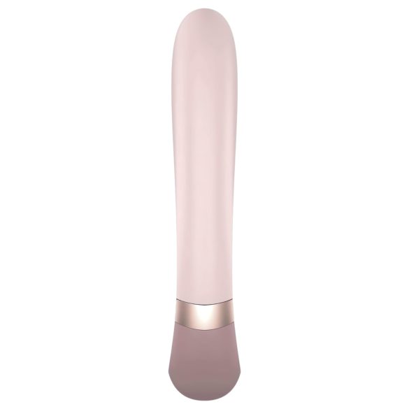 Satisfyer Heat Wave - wibrator z ramieniem ogrzewany - silikon beżowy