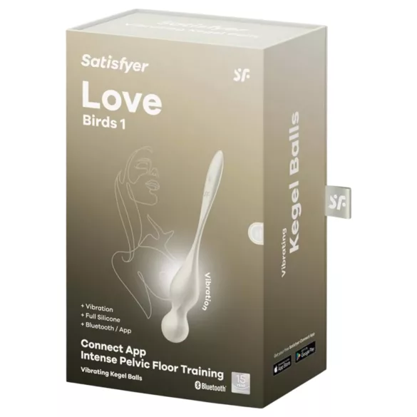 Satisfyer Love Birds 1 - kulki gejszy z wibracją sterowane aplikacją (białe)