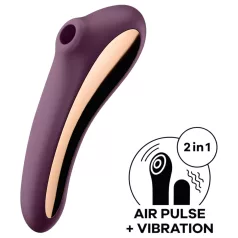   Satisfyer Dual Kiss - wibrator 2w1 do pochwy i łechtaczki - fioletowy
