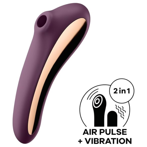 Satisfyer Dual Kiss - 2 w 1, wibrator waginalny i łechtaczkowy (fioletowy)