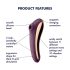 Satisfyer Dual Kiss - 2 w 1, wibrator waginalny i łechtaczkowy (fioletowy)