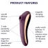 Satisfyer Dual Kiss - 2 w 1, wibrator dopochwowy i łechtaczkowy (fioletowy)